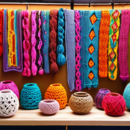 Handmade crafts for sale online.**  A brightly lit online marketplace scene.  Various colorful, unique handmade crafts (knitting, paintings, jewelry) are displayed.  Emphasis on vibrant colors, unique designs, and a welcoming/easy-to-shop atmosphere.  Think Etsy, but with a Thai handcrafted flair.
2.  **