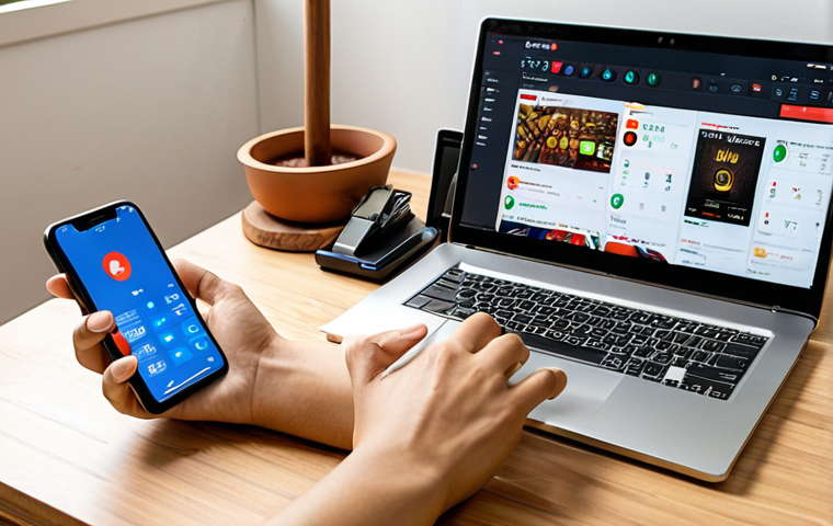 **Prompt 1:** A young, modern Thai professional (male or female) in a contemporary home office, surrounded by multiple digital income sources. They are multitasking between a laptop showing a content creation platform (e.g., YouTube studio), a tablet displaying an e-commerce store with Thai product listings, and a smartphone with a financial investment app (like for crypto or stocks). The desk is neat, with a few personal touches that reflect modern Thai aesthetics. The atmosphere is bright, organized, and conveys productivity and financial empowerment. Digital light flares subtly connect the devices, symbolizing interconnected opportunities.
